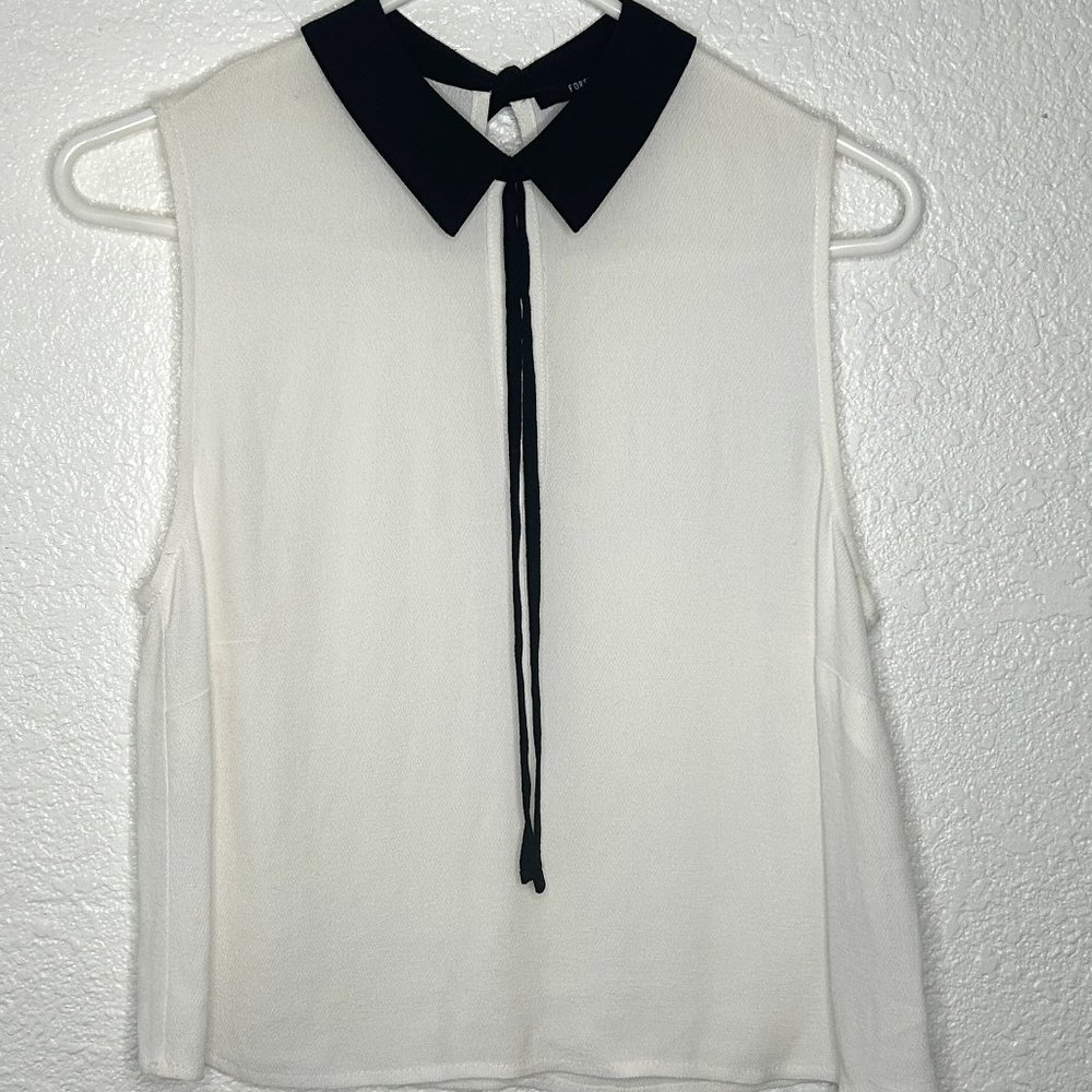 Ivory Black caller string blouse